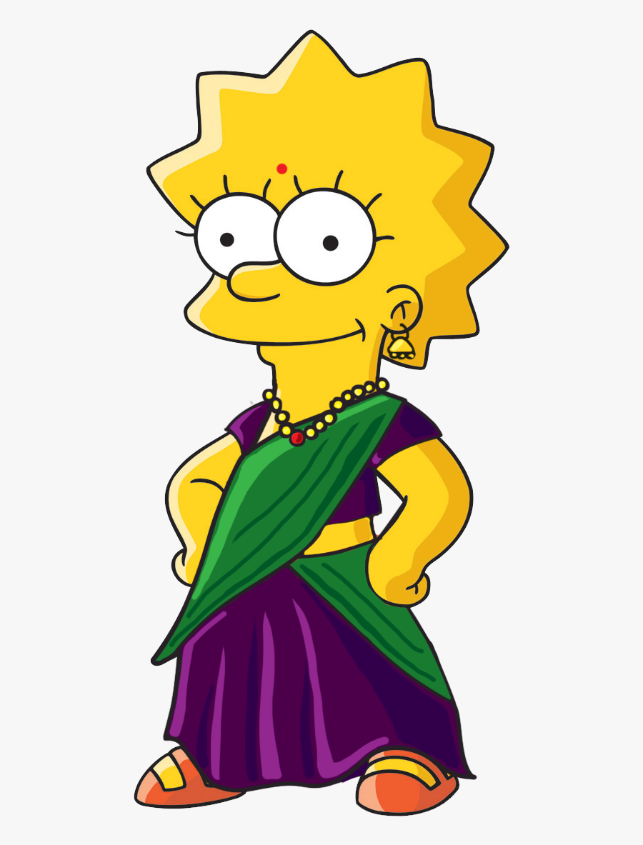The Simpsons Clipart Cute - Lisa Simpson White Back Ground, Transparent Clipart