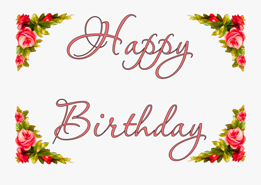 Digital Rose Birthday Download Handmade Card - Birthday Wishes Dad, Transparent Clipart