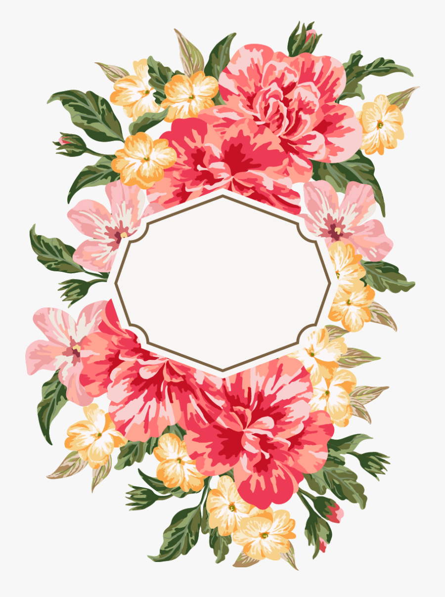 Hand Painted Watercolor Flower Borders - Watercolor Flower Border Png, Transparent Clipart