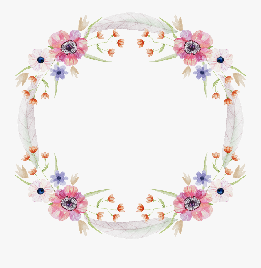 Snow White Wreath Decoration Vector - Flower Circle Design Png, Transparent Clipart