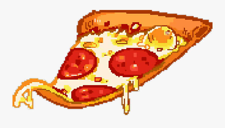 #pixel #pixelated #8bit #pizza - Pixel Pizza Gif, Transparent Clipart