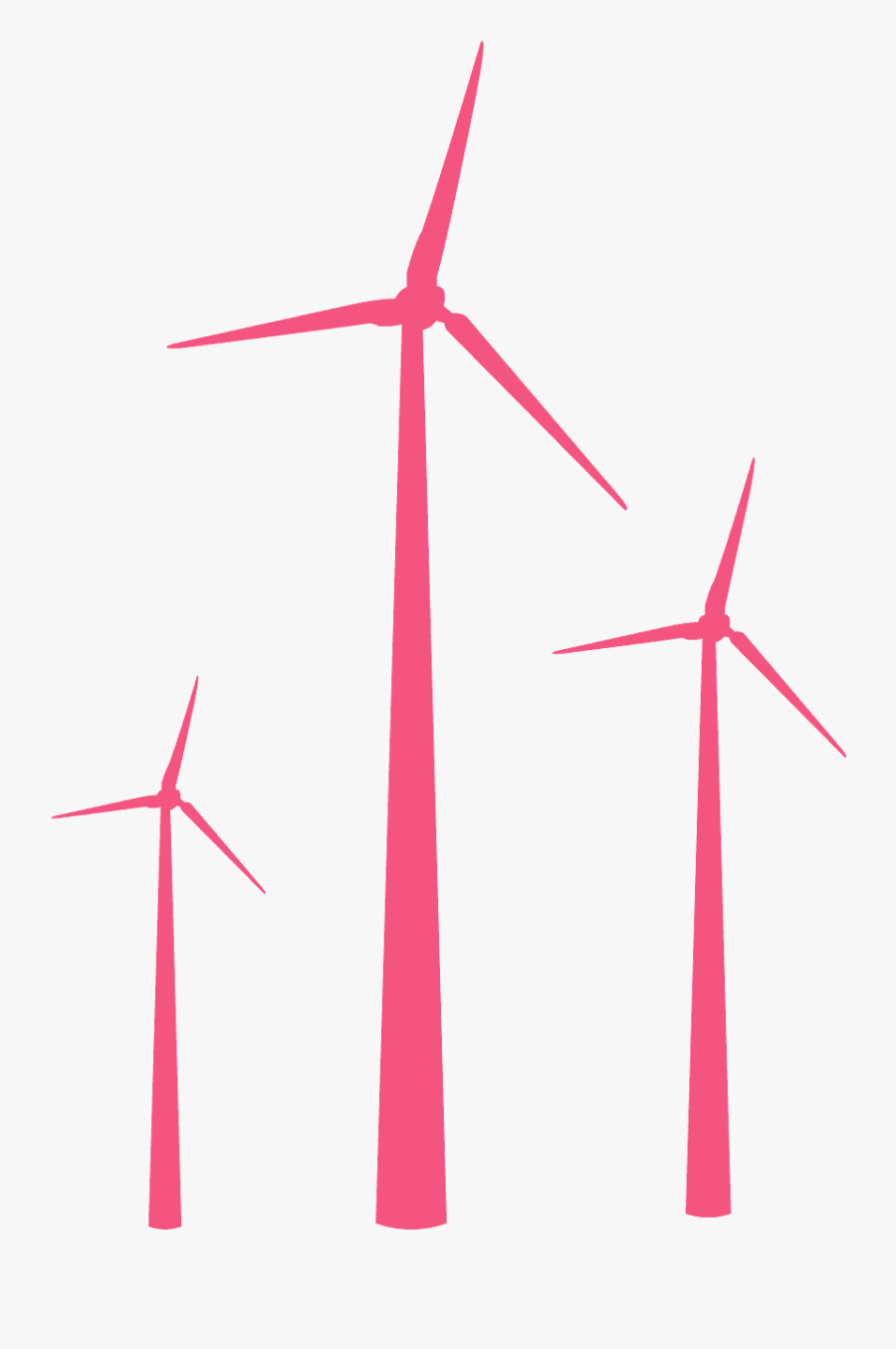 Silhouette Wind Turbine Vector, Transparent Clipart
