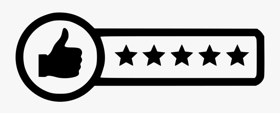 5 Star Review Icon, Transparent Clipart