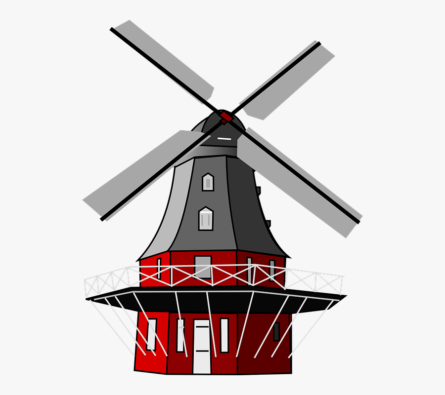 Mill, Wind, Windmill, Energy, Wind Energy, Rotation - Dutch Windmill Png, Transparent Clipart
