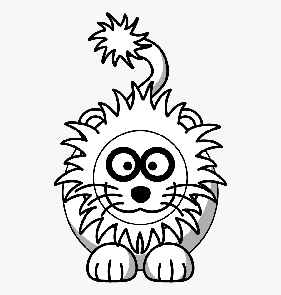 Clip Art Colouringbook - Cartoon Lions, Transparent Clipart
