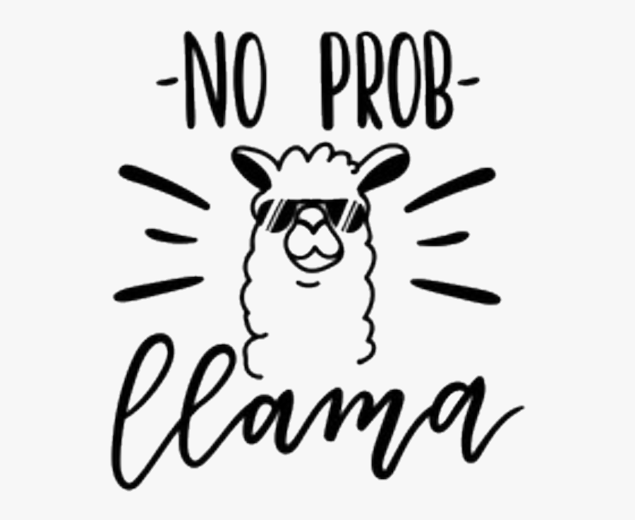 Transparent Llama Clipart Black And White, Transparent Clipart