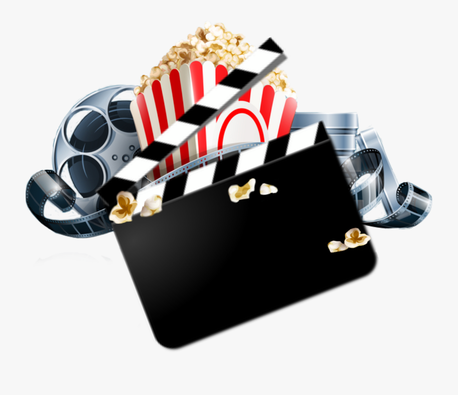 #movie #movies #popcorn #film #filmstrip #filmreel - Movie Reel And Popcorn Clipart, Transparent Clipart