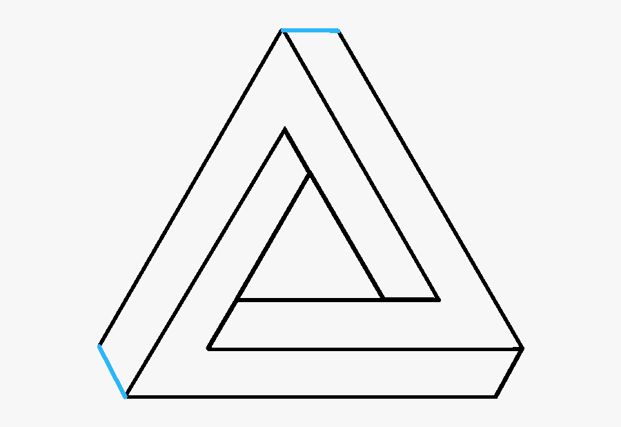 How To Draw Impossible Triangle - Simbolo De Reciclaje Para Colorear, Transparent Clipart