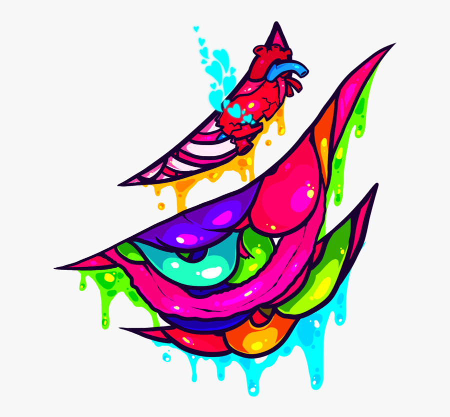 #candygore #gore #guts #intestine #slice #wound #openwound - Neon Gore, Transparent Clipart