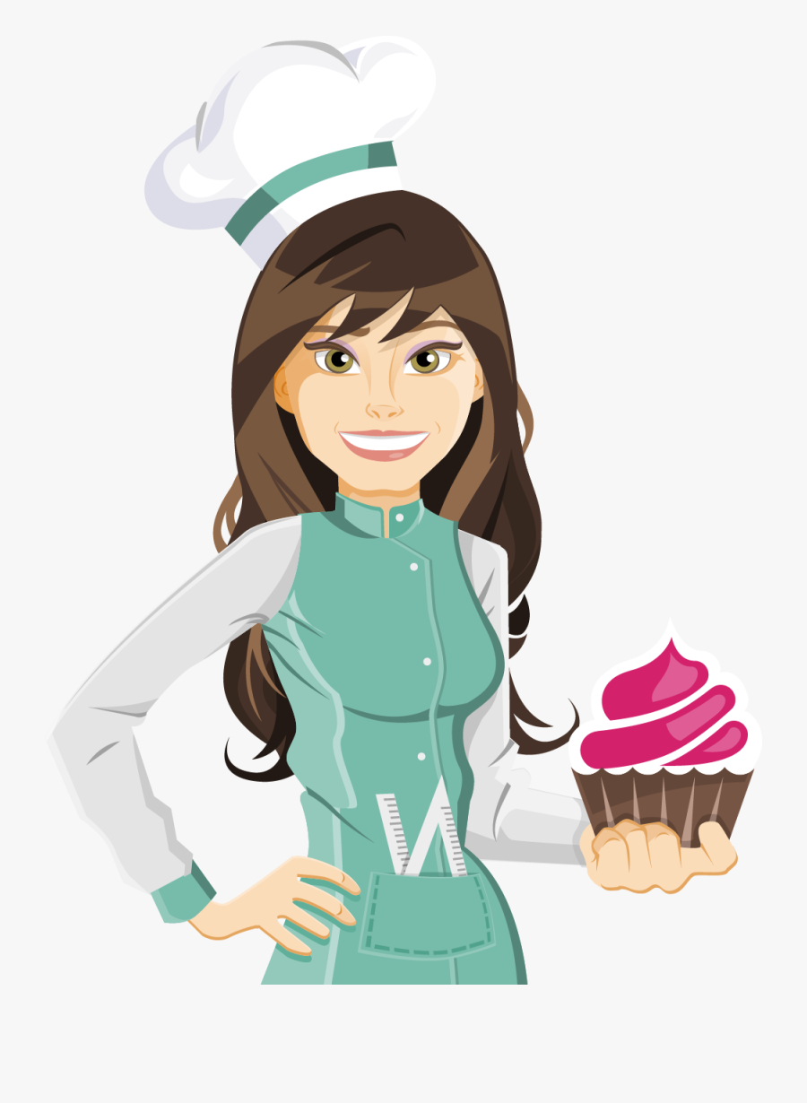 Cozinheiros A Cute Chef - Mascote Confeiteira Png, Transparent Clipart