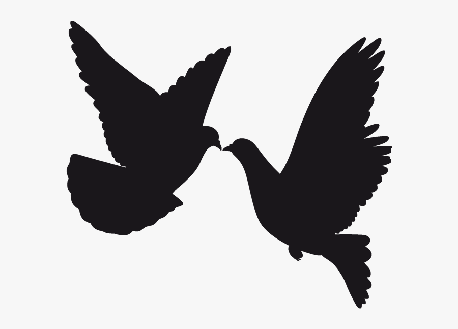 Wedding Party Silhouette Png Download - Silueta De Palomas Volando, Transparent Clipart