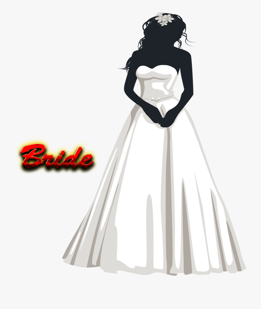 Bride Png Hd - Black And White Bride Png, Transparent Clipart