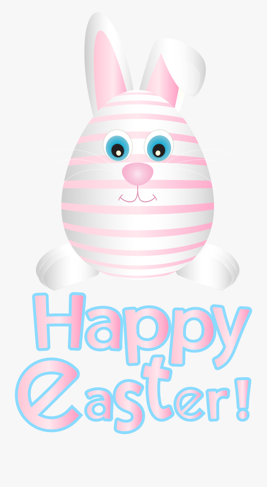 Pink Easter Transparent Rabbit Egg Bunny European Clipart - Easter, Transparent Clipart