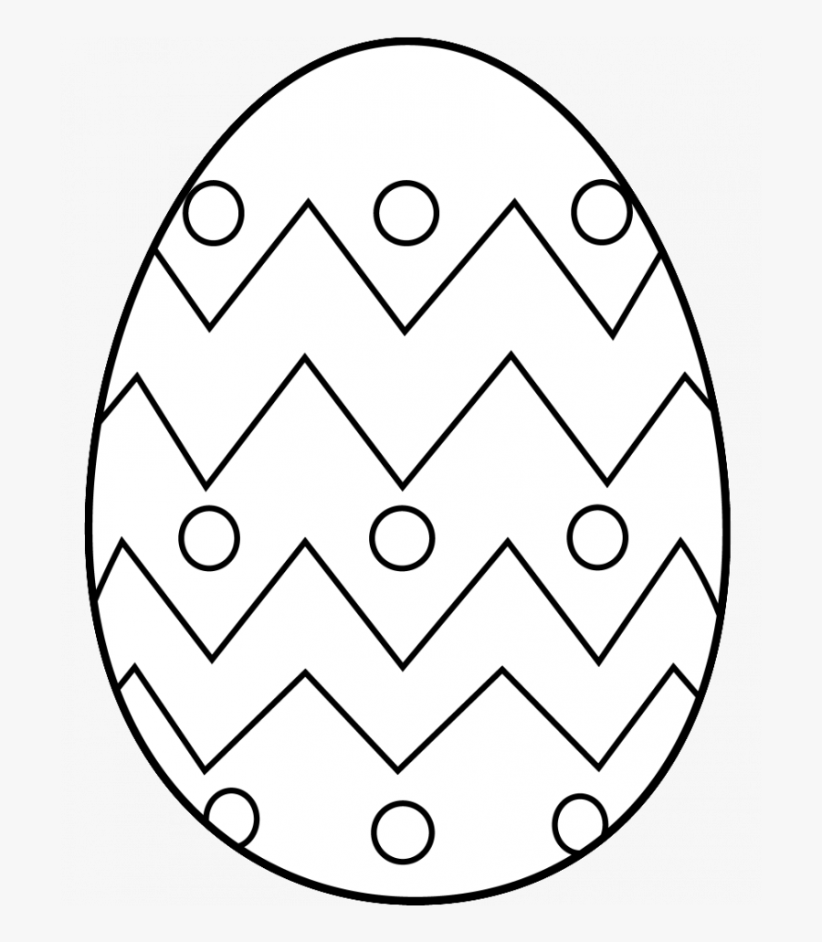 Download Easter Clipart Black And White - Color In Easter Egg, Transparent Clipart