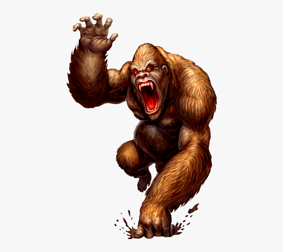 Transparent Angry Gorilla Clipart - Dnd 5e Giant Ape, Transparent Clipart