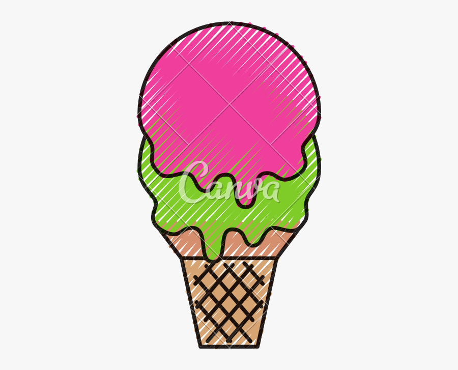 Transparent Cone Flavored - Ice Cream, Transparent Clipart