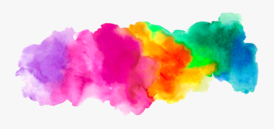 Rainbow Cloud Cut Out - Rainbow Watercolor Background Png , Free