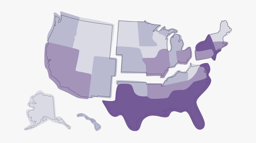 United States Clipart Regional - Confederacy And Union States During Civil War, Transparent Clipart