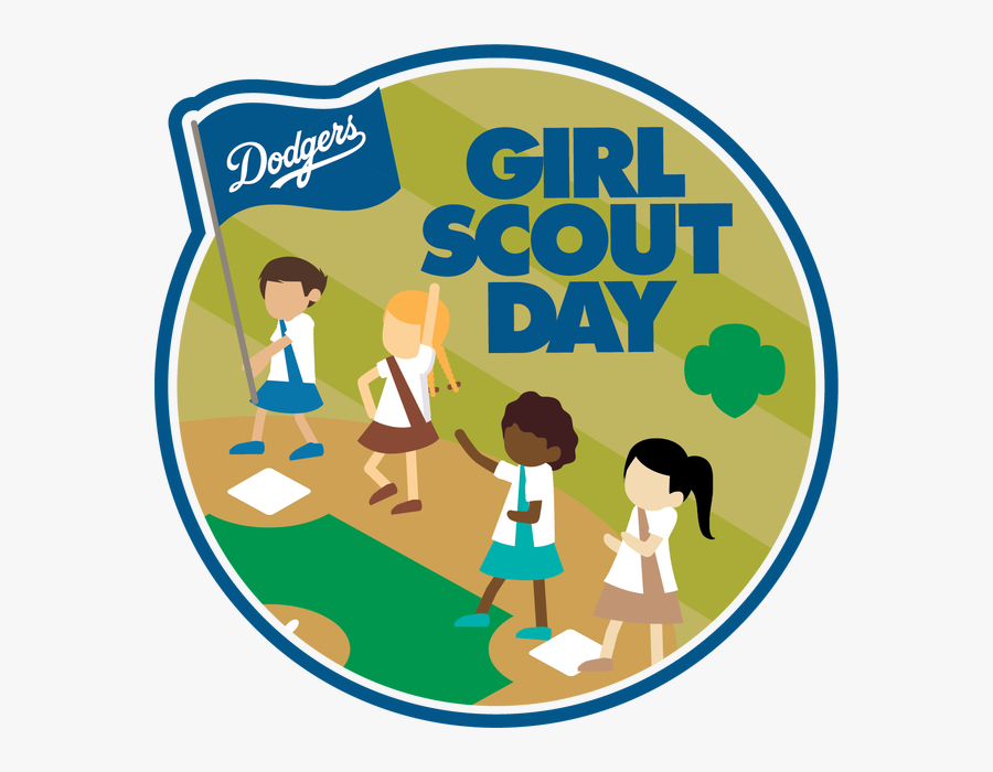 Braves Girl Baseball Clipart - Dodger Girl Scout Day, Transparent Clipart