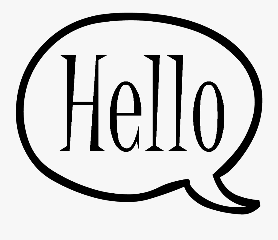 Collection Of The High Quality Free - Speech Bubble Saying Hello, Transparent Clipart