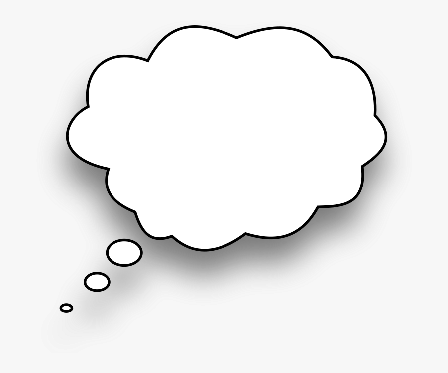 Speech Bubble - Thinking Bubble With Black Background, Transparent Clipart