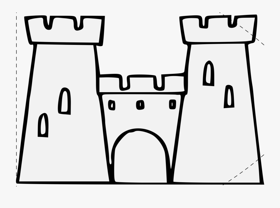 Transparent Castle Clip Art Png - Line Art, Transparent Clipart