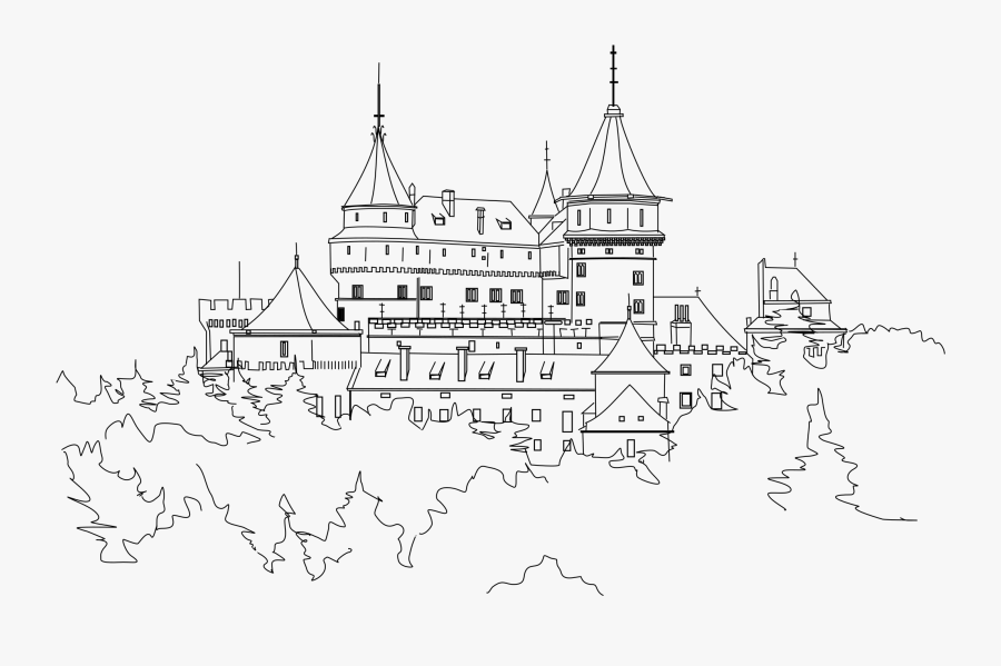 Transparent Castle Drawing - Bojnice Castle Slovakia Drawing, Transparent Clipart