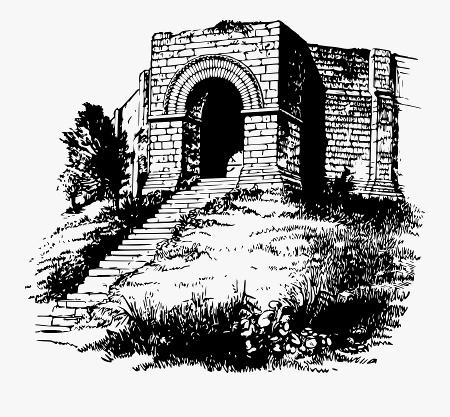 Building,medieval Architecture,monochrome Photography - Castle Illustration 1800, Transparent Clipart