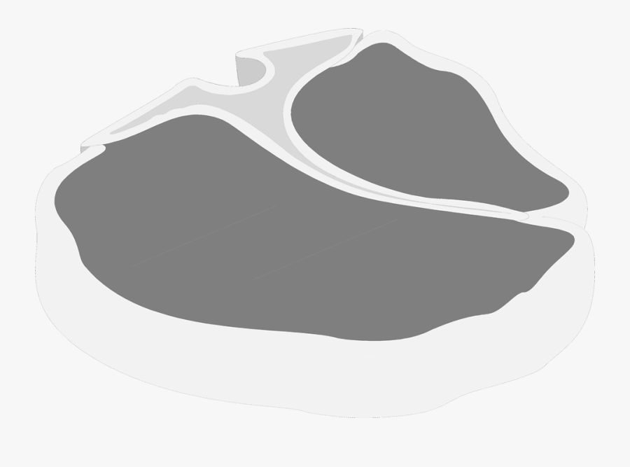 Pork Chop Black And White Clipart - Black And White Porkchop, Transparent Clipart