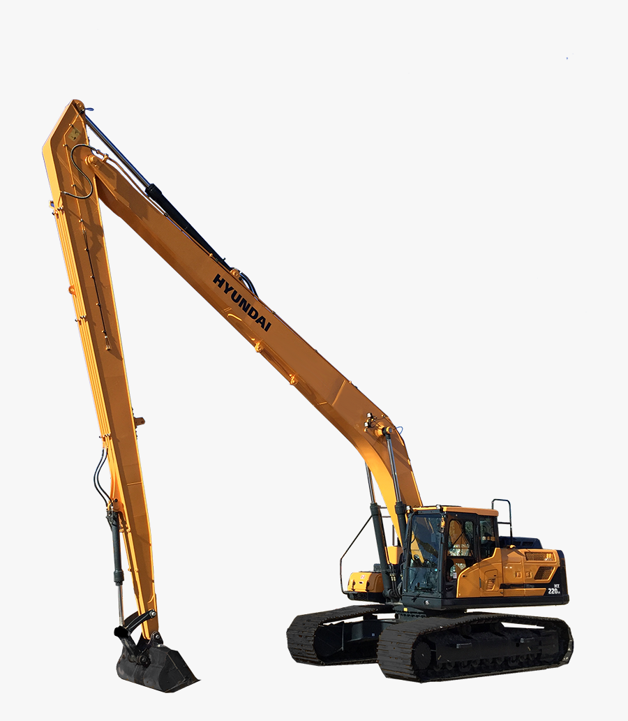 Hx220lr - Hyundai Long Reach Excavator, Transparent Clipart