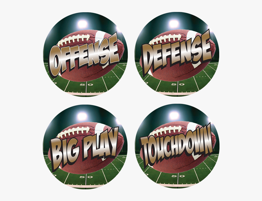 Full Color Football Award Decals - Flag Football, Transparent Clipart