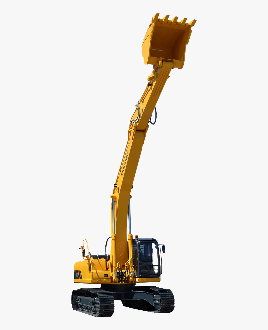 Transparent Construction Crane Clipart - Excavator, Transparent Clipart
