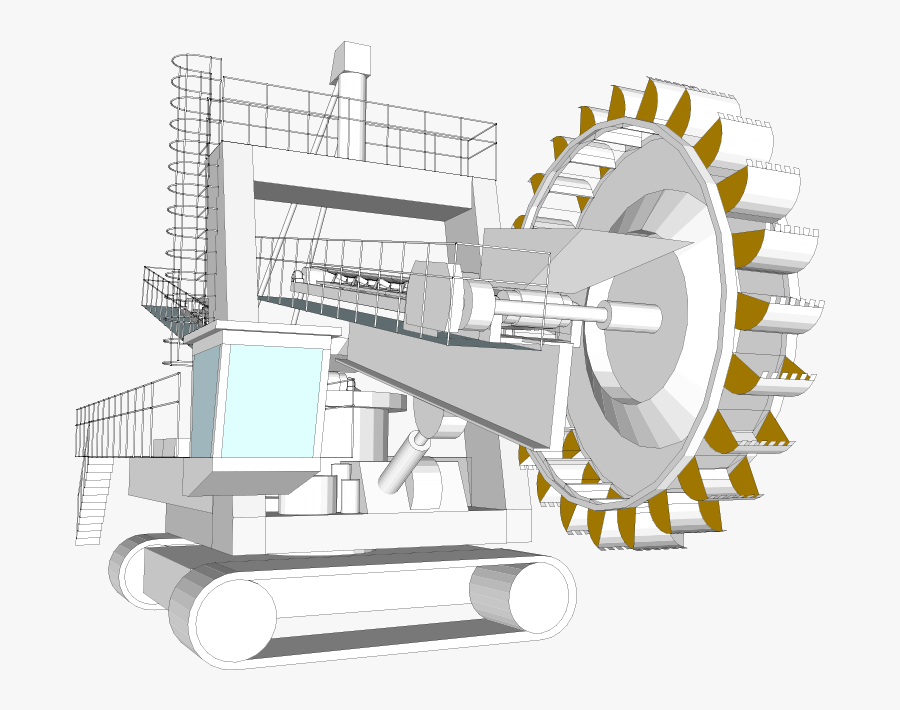 Transparent Excavator Clipart - Illustration, Transparent Clipart