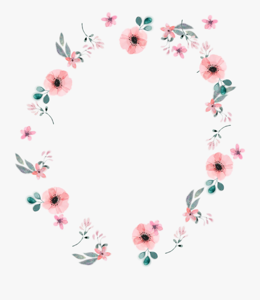 #flowers #everything #border #circle #pretty #cute - Border Circle Of Flowers, Transparent Clipart