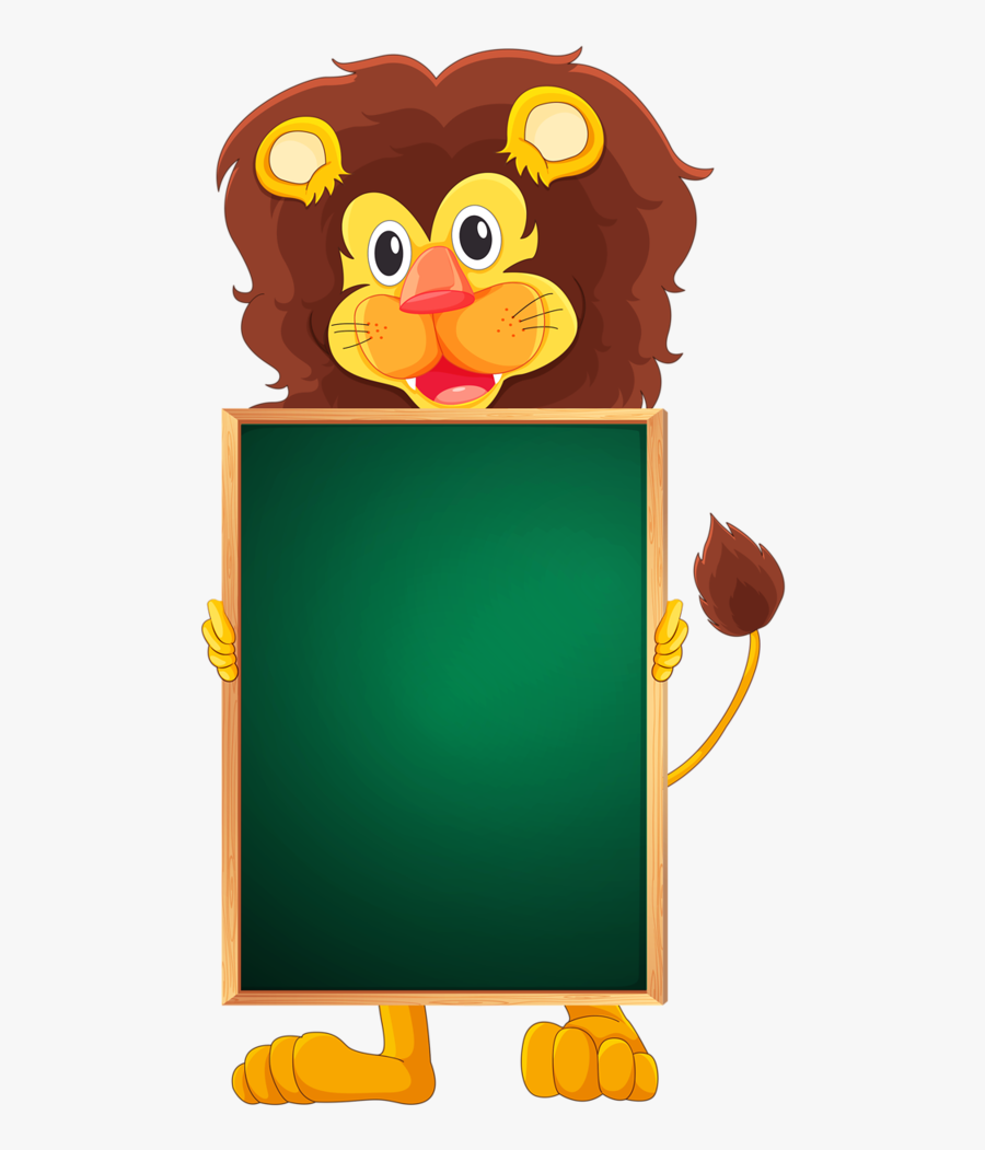 Animal Wall Mural- Frame Fun , Png Download - Animals Holding Board, Transparent Clipart