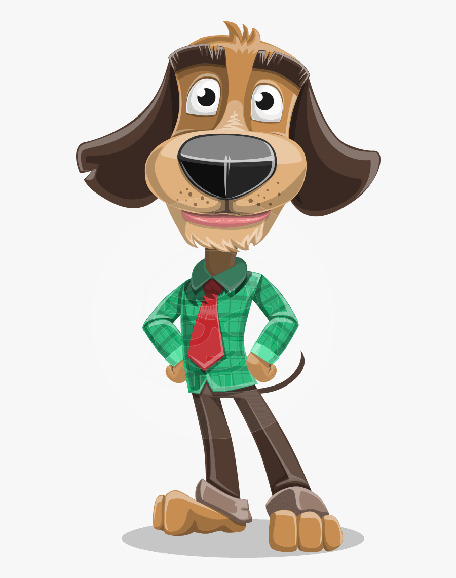 Business Dog Cartoon Vector Character Aka Donny - Portable Network Graphics, Transparent Clipart