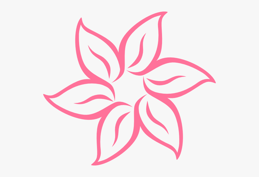 Simple Pink Flower, Transparent Clipart