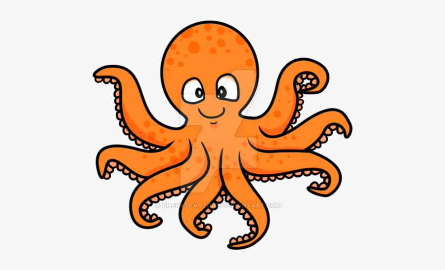 Cartoon Octopus Transparent Background, Transparent Clipart