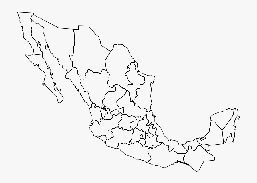 Mexico Drawing At Getdrawings - Mexico State Map Blank, Transparent Clipart