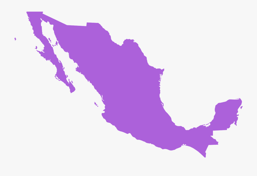 Mexico Map Silhouette, Transparent Clipart