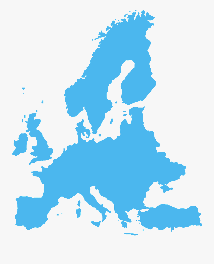 Europe Map Silhouette, Transparent Clipart