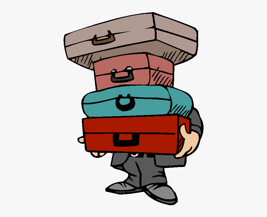 Clipart Aeroporto Malas Bagagem Figuras Travel Clip - Too Much Luggage Cartoon, Transparent Clipart