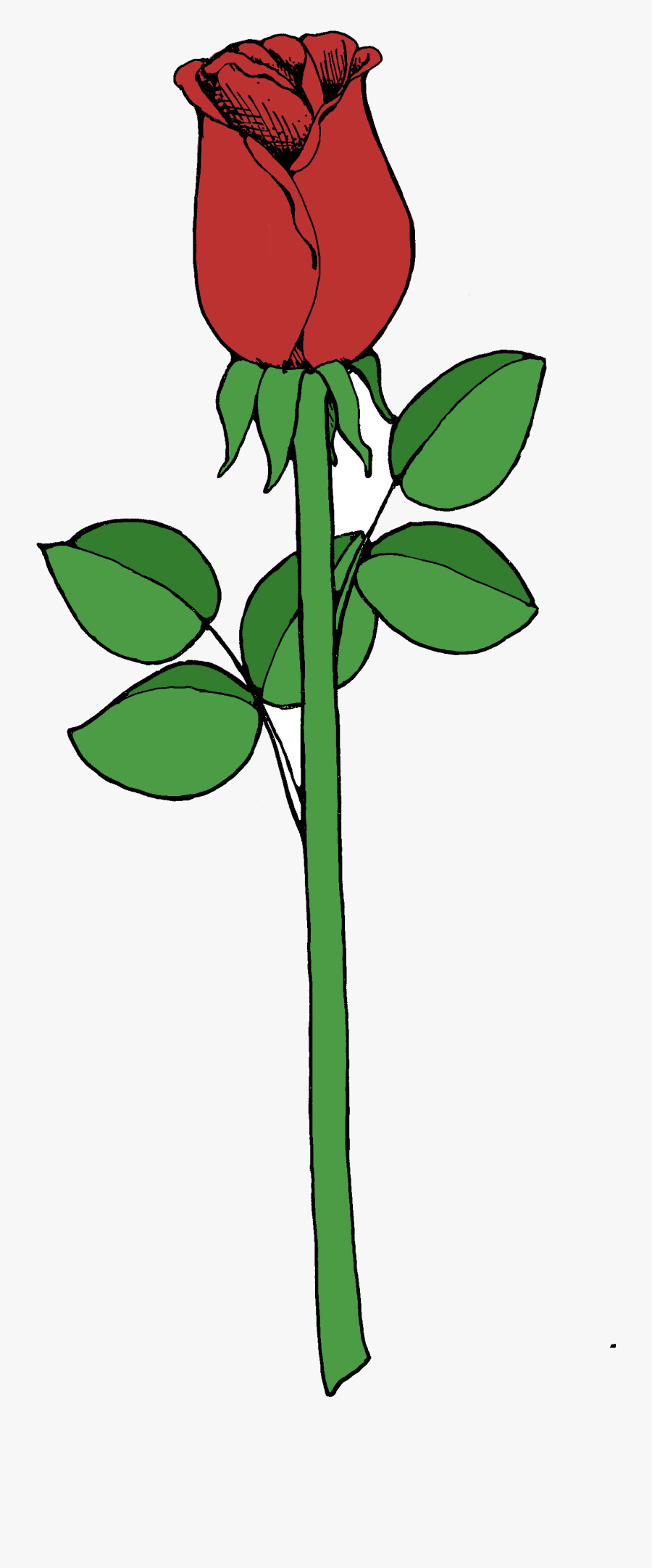 Rose Roses Simple Clipart Free Images Transparent Png - Closed Rose Clipart, Transparent Clipart