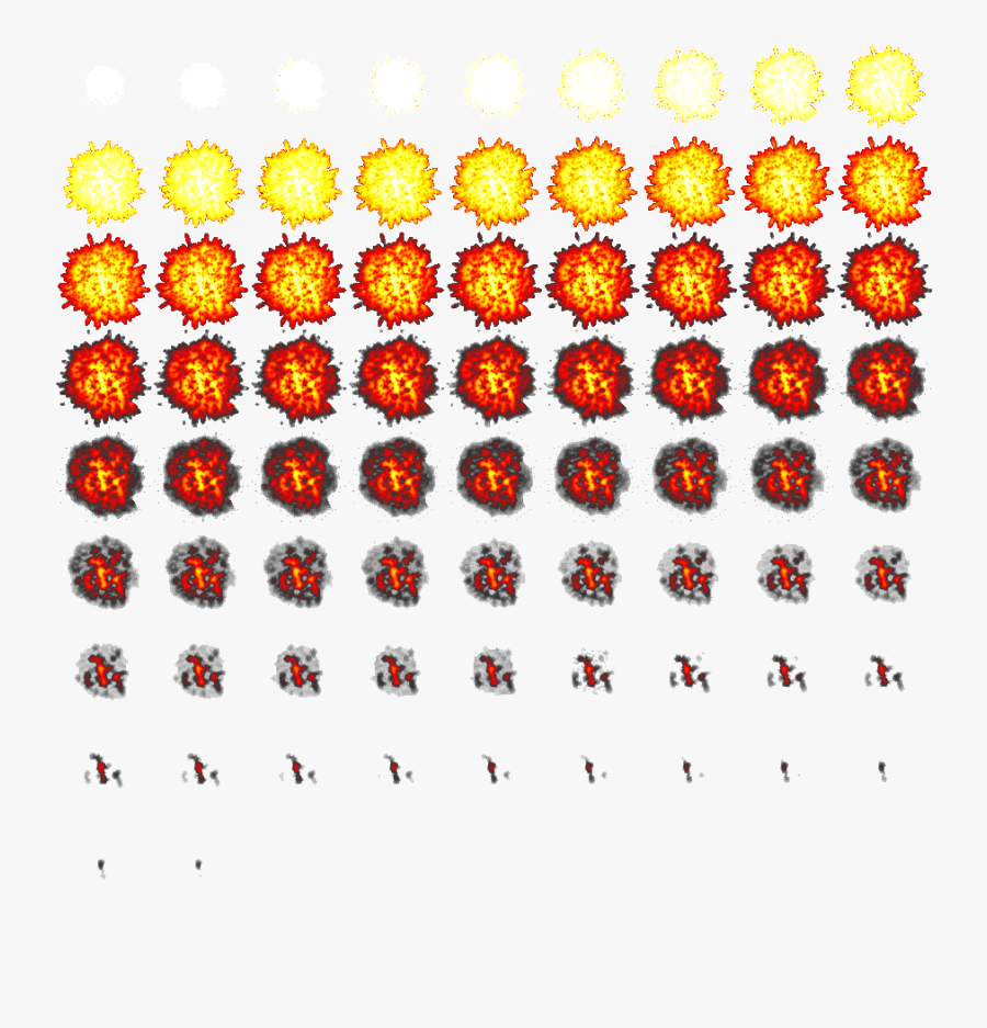 8 Bit Asteroid Png - Sprite Animation Explosion Png, Transparent Clipart
