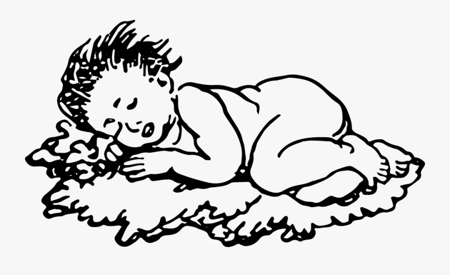 Transparent Line Of People Png - Baby Sleeping Line Drawing, Transparent Clipart