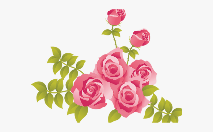 Pink Rose Png Cartoon, Transparent Clipart