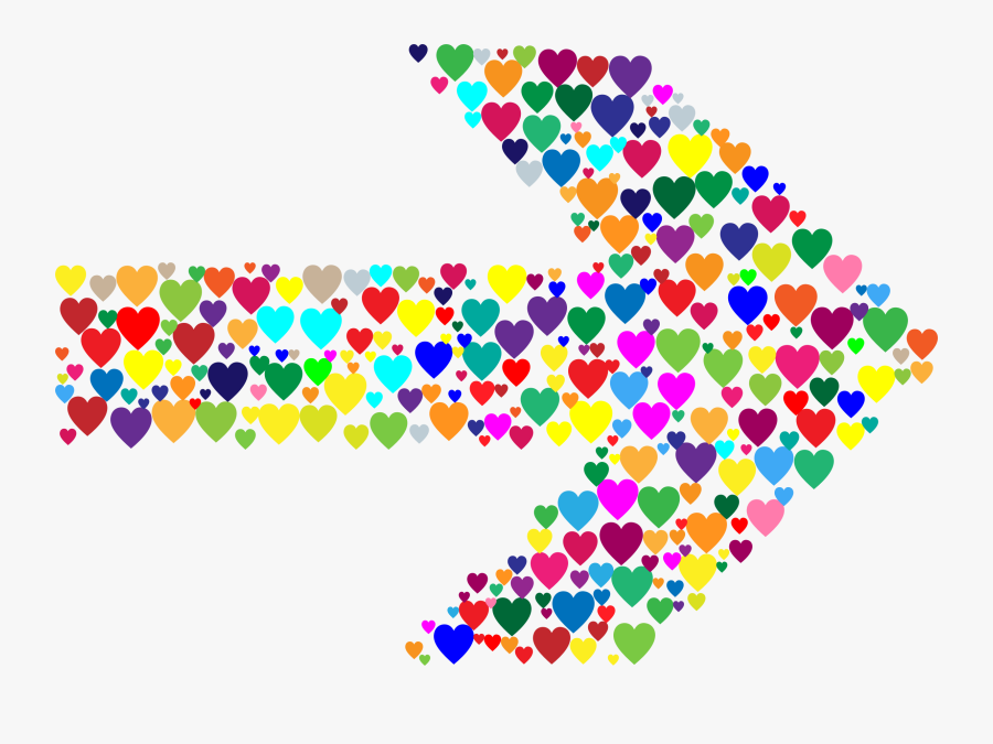 Colorful Hearts Arrow Clip Arts - Coloured Circles With Arrows, Transparent Clipart