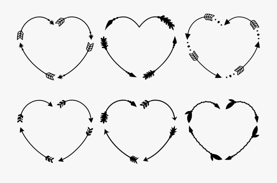 Arrow Monogram - Circle Arrow With Heart , Free Transparent Clipart - ClipartKey