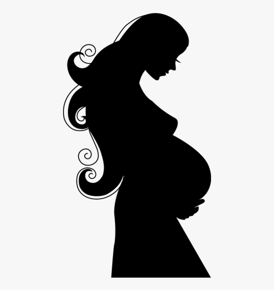 #mom #pregnant #mothersday - Silueta De Mujer Embarazada Para Baby Shower, Transparent Clipart