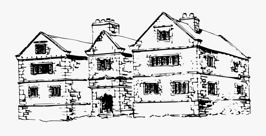 Building,line Art,elevation - Herrenhaus Clipart, Transparent Clipart